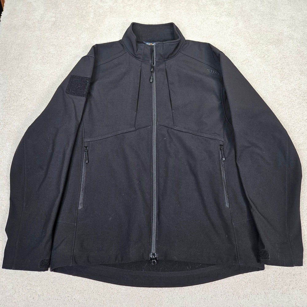5.11 Tactical Series Black Softshell Fleece Jacket L Performance Enforcement